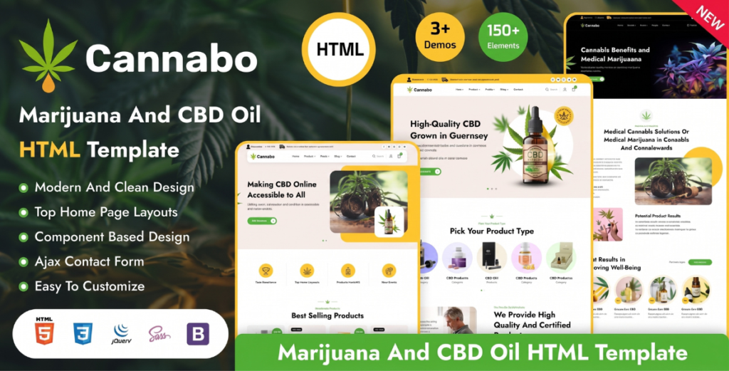 Cannabo – Cannabis & Marijuana Shop HTML Template
