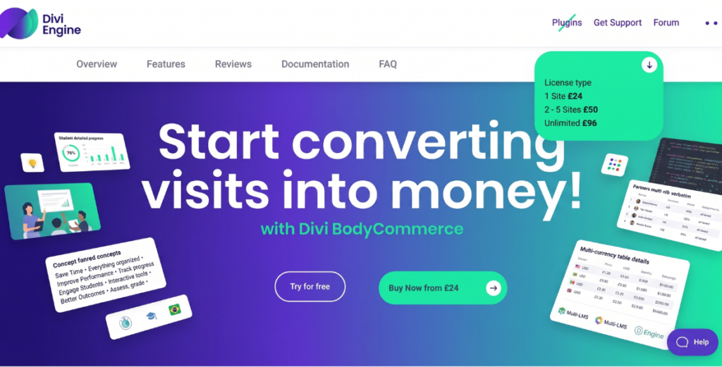 Divi BodyCommerce